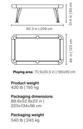 Stylish Modern Outdoor Pool Table